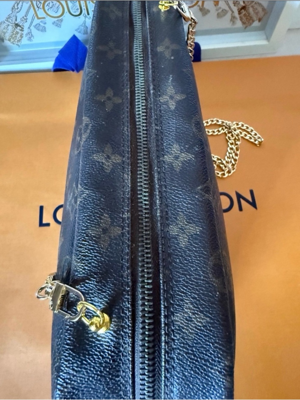 Louis Vuitton Monogram Chain Shoulder Bag in Brown with Gold Hardware - Picture 7 of 7